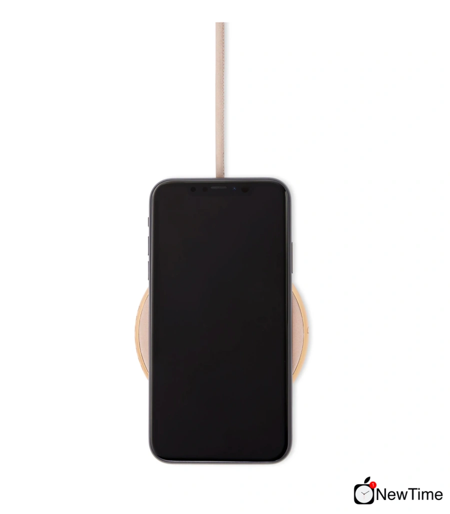 Бездротовий зарядний пристрій DECODED Wireless Fast Charger Leather Pad 10W (7.5W) Gold Metal / Rose (D9WC2GDRE)